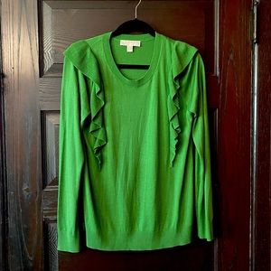 Green Michael Kors Cashmere Sweater - Medium